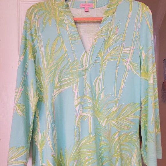 Lilly Pulitzer Joy Tunic Top with Bamboo Pattern - Picture 1 of 10